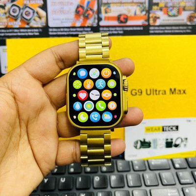 CUSCART GOLDEN EDITION G9 Smartwatch(GOLDEN, ORANGE Strap, FOR ALL)