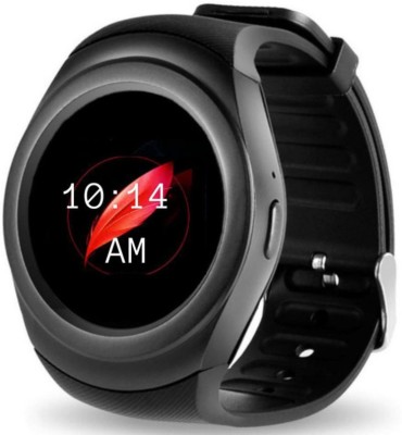 Elevea Y1 Bluetooth Smart Watch Support Nano SIM Card and TF Card Unisex Smart Watch Smartwatch(Black Strap, 1.3 inch)