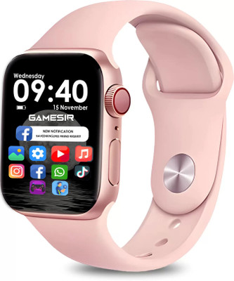 GameSir I8 Pink-A1 Full Screen Touch Watch Specially Made for Girl & Women Smartwatch(Pink Strap, 1.75 Inch Full Screen Display)