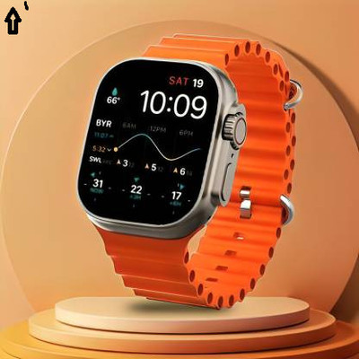 wipix T800 Ultra Bluetooth Calling Touch smart watch with Many Features SKU56 Smartwatch(ORANGE Strap, Free Size)