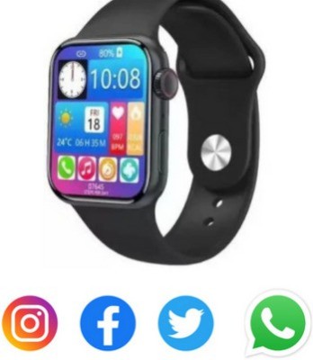 N-WATCH 4G I8 Pro Max 4G Watchphone Smartwatch(Black Strap, Free)