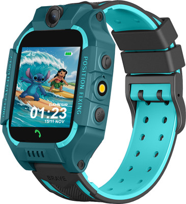 GameSir Sim Calling 3G/4G Kidswatch: GPS Locator, Two-Way Calling, and Camera Smartwatch(Green Strap, 1.5 Inch Oled eye protection Display)