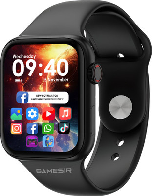 GameSir I8 Pro Smart Watch Series 8 with multiple Features Smartwatch for Men & Women Smartwatch(Black Strap, 1.75 Inch Full Screen Display)