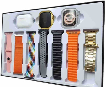 EVAAENTERPRISES BT Calling H20 Ultra Multicolor Strap Watch Smartwatch(Multicolor Strap, free)