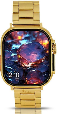 kaku Ultra with Bluetooth Calling Smartwatch with Fitness Health Sports Music Smartwatch(Gold, Orange Strap, Free Size)