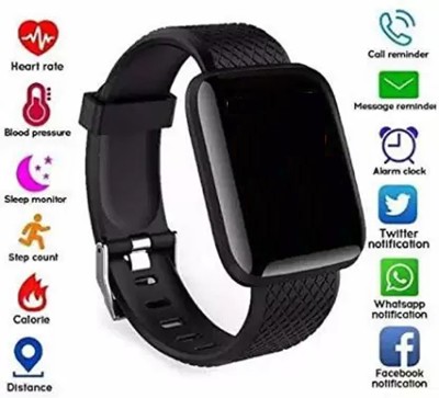 FRONY ABC_234B_ID116 Smart bandcompatiable with all Smartphones Smartwatch(Black Strap, Free Size)