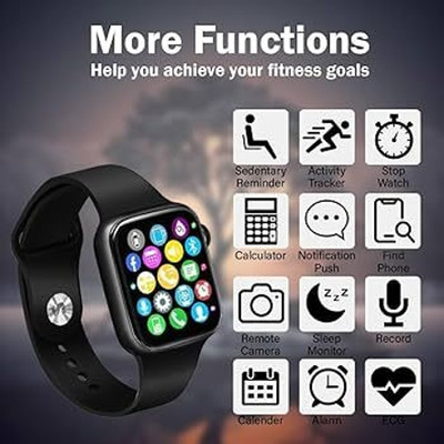 Anas T500 smart watch & S8 GPS System 7in1 Ultra Smartwatch(Black Strap, Free Size)
