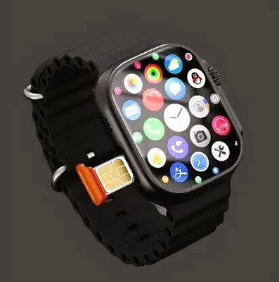 SEHUB T800 Ultra Smart Watch & Wireless Charger Smartwatch(BLACK Strap, Free Size)