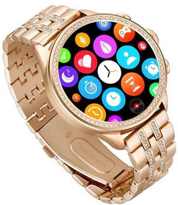 SUSTAINIX Gen9 smartwatch diamond edition 2 straps super amoled display series Gen-8pro/1 Smartwatch(Golden, Pink Strap, Free)