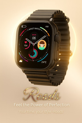 Roods Roods T800 Ultra 8 Smartwatch with Powerful Battery (Black Strap) Smartwatch(Black Strap, Yes)