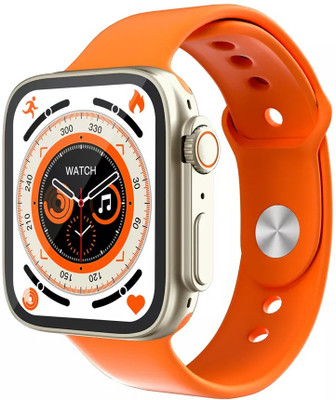 Foxne Point New Ultra Smart Watch Series 8 sports watch with Bluetooth calling Smartwatch Smartwatch(Orange Strap, Free)