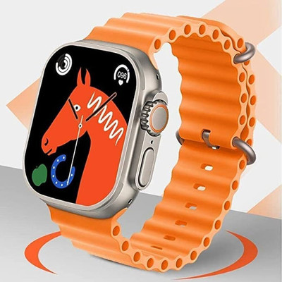 MTOUCH T800 hiwatch pro +Watch Bluetooth Call Magnetic Chargin Smartwatch(Orange Strap, Free Size)