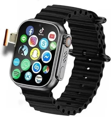 Kartmaq T800 Ultra Smart Watch Series 8 For Men & Women Smartwatch(black Strap, Free Size)