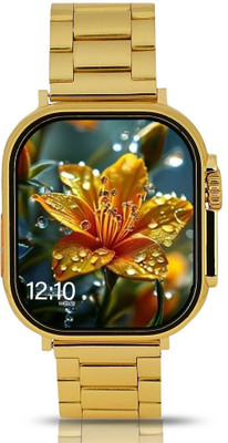 Wyltron S9 24k golden watch Tracker Music, Sports Music watchSport Stainless steel Smartwatch(Gold Strap, Free Size)