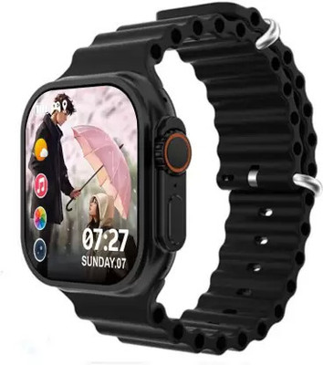 ROCK TOUCH New 2024 Black Ultra Strap Smart watch T800 Ultra Smartwatch Smartwatch(Black Strap, Free Size)