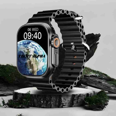 Techy Alpha T800 Ultra maxxwith Android System,Bluetooth Calling Smartwatch Smartwatch(Black Strap, Free size)