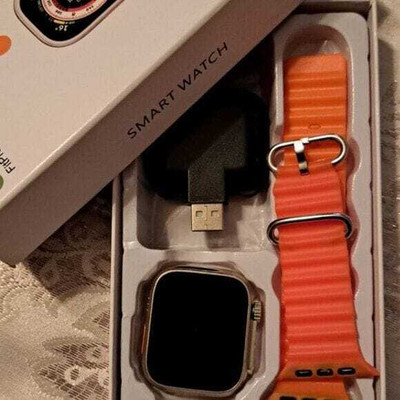 Jinisha T800 Ultra Smart Watch Series 8 orange :- om/01 Smartwatch(ORANGE Strap, FREESIZE)