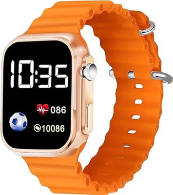 windexa Detachable Silicone Strap Waterproof Kids Watch,Ideal Watch for Boys & Girls, Smartwatch(orange Strap, KIDS)