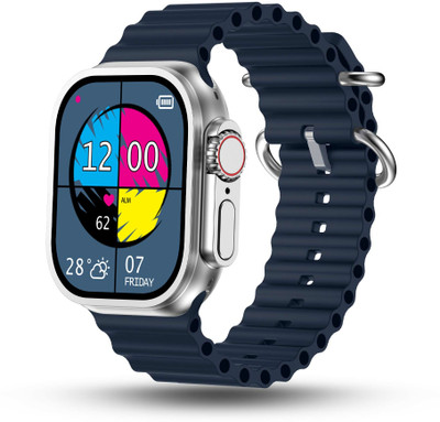 Pebble Display,High-Resolution,BT Calling,Wireless Charging Smartwatch(Black Strap, Free Size)