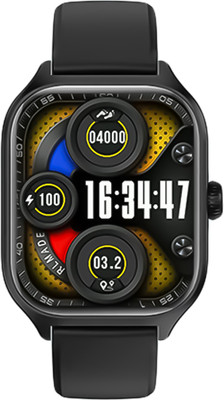 TecSox Spectra Smartwatch(Matt Black Strap, Free Size)