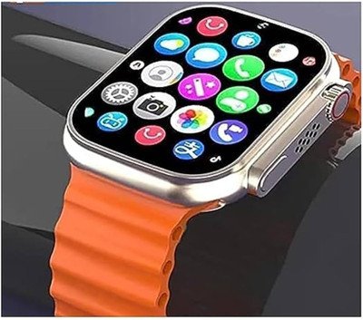 Yash Enterprises T800 Ultra Smart Watch Series 8 For Men & Women (Orange, Free Size) Smartwatch(Orange Strap, Free Size)