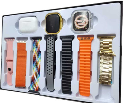 EVAAENTERPRISES GOLD WATCH Smartwatch(multicolor Strap, Free)