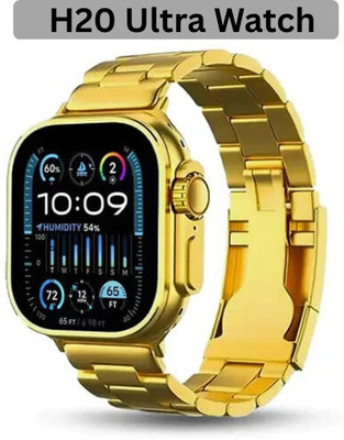 EVAAENTERPRISES H20 Ultra 10in1 Watch Music and Fitness Ideal Smartwatch(Gold+Multi Strap, free)