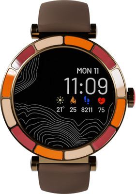 SAULT Elara Smart Watch Smartwatch(brown Strap, 45)