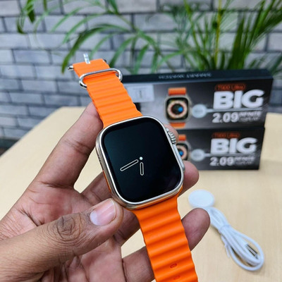 RKLS T900 Ultra Smart Watch Orange Smartwatch(Orange Strap, Small)