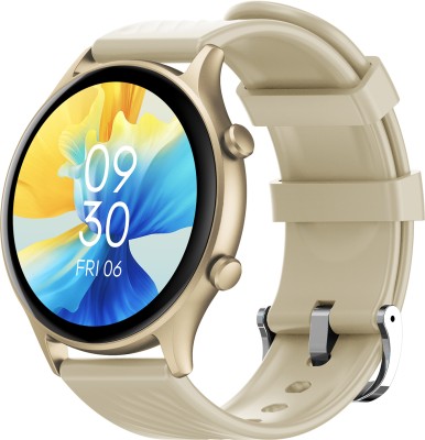 Fire-Boltt Legend Bluetooth Calling with 1.39'' Round Dial, Dual Button Technology Smartwatch(Champagne Gold Strap, Free Size)
