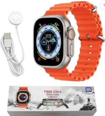 ROUDRANTAK T800 smart watch & S8 4G network Sim Card Android System T800 Ultra T28 Smartwatch(Orange Strap, Free Size)