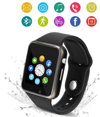 Longan A1 Smart Watch Phone - Support SIM/Bluetooth/Voice Calling/Memory Card/Camera Smartwatch(Black Strap, Free Size)