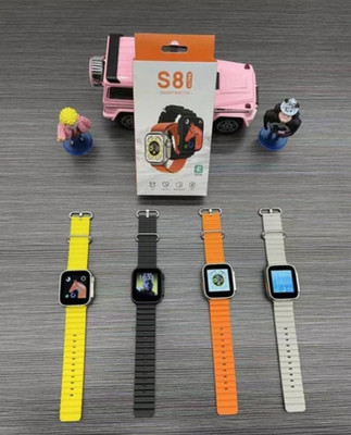 Gunjan Sales S8 ULTRA MAX UNISEX SMARTWATCH SERIES 8 Smartwatch(Orange Strap, Free Size)