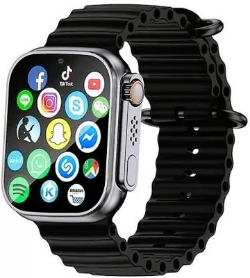 Satyam TRADERS T800 Ultra Smart Watch & Wireless Charger Smartwatch(BLACK Strap, FREE SIZE)