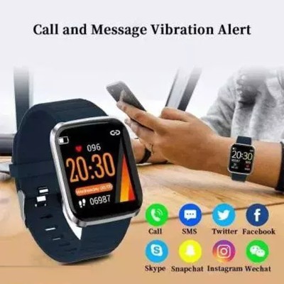 GUGGU ABC_8910H_ID116 Smart bandcompatiable with all Smartphones Smartwatch(Black Strap, Free Size)