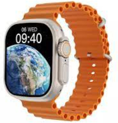 GLowcent T800 ultra BT calling smartwatch compatiable with all Smart phones G93 Smartwatch(Orange Strap, Free Size)