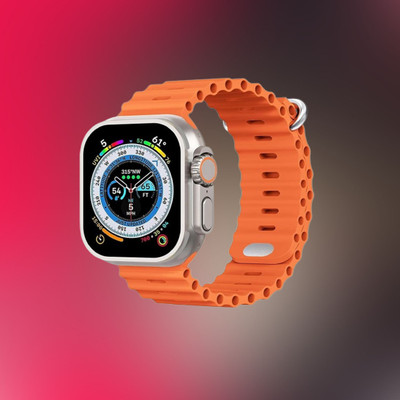 SHIVAAY ENTERPRISES T800 Ultra Smart Watch With Wireless Charging T461 Smartwatch(Orange Strap, Free Size)