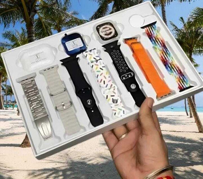 EVAAENTERPRISES EVAAENTERPRISESS 7 IN 1 BUD Realme 12x 5G SMARTWATCH*hd dispaly Smartwatch(multicolour Strap, 10)