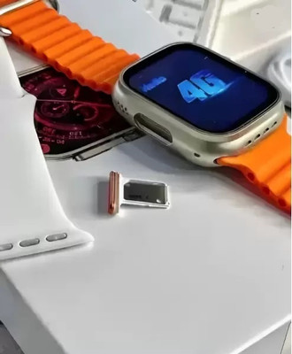 SaI T800 ULTRA Smart Watch No sim card Opetion Smartwatch NO sim card Smartwatch(ORANGE Strap, Free Size)