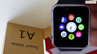 Hayyo A1 Smart Watch - Support SIM / Voice Calling / Bluetooth / Camera / Memory Card Smartwatch(Black Strap, Free Size)