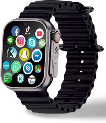 TOUCH 18 T800 BT watch 2in Big Screen Sunlight Proof Display Music Play Insta WA Notifier Smartwatch(Black Strap, Free Size)