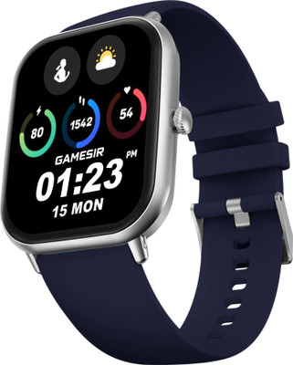 GameSir Bluetooth Calling Smartwatch Metal Body, 120+ Sports Modes, Voice Assistant,IP67 Smartwatch(Blue Strap, Free Size)
