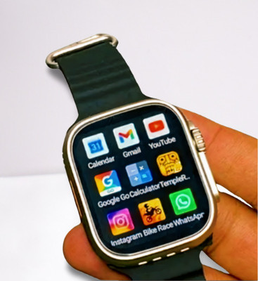 TEXOVICT T800 Ultra smart watch with WiFi GPS Sim Card 4G S9 Smartwatch(Black Strap, Free Size)