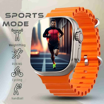 Riva W9 ultra 2 ULTRA Smart Watch No sim card Opetion Smartwatch Smartwatch(ORANGE Strap, Free Size)