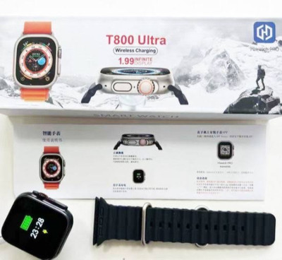 WeRock T800 ultra Premium Series 8 BT Calling Multiple Sports Modes L230 Smartwatch(Black Strap, free size)
