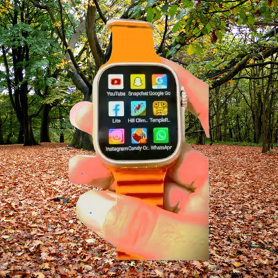 maxphony T800 Smart watch with WiFi GPS 5G Net Smartwatch(Orange Strap, Free Size)