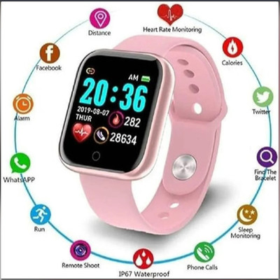 Hezoc Smart Watch Men 4G Network BT Call GPS T500 Smartwatch(Pink Strap, FREE)