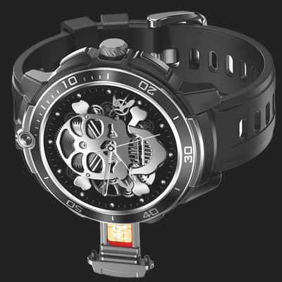 NICE COMPUTERS 5G Android Smart Watch HD Display Wi-Fi/GPS/YouTube [MQU-ST] Smartwatch(Jet Eclipse Strap, Free Size)