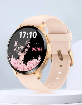 GameSir 1.43 Inch AMOLED HD Screen Wireless Call, AI Voice Assistant, 100+Sport Modes Smartwatch(Pink Strap, Free size)