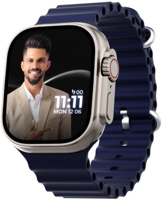 MEERtronics Watch 8 Ultra Series 9, Large HD Display with Bluetooth Calling Smart Watch Smartwatch(Dark Blue Strap, Regular Size)